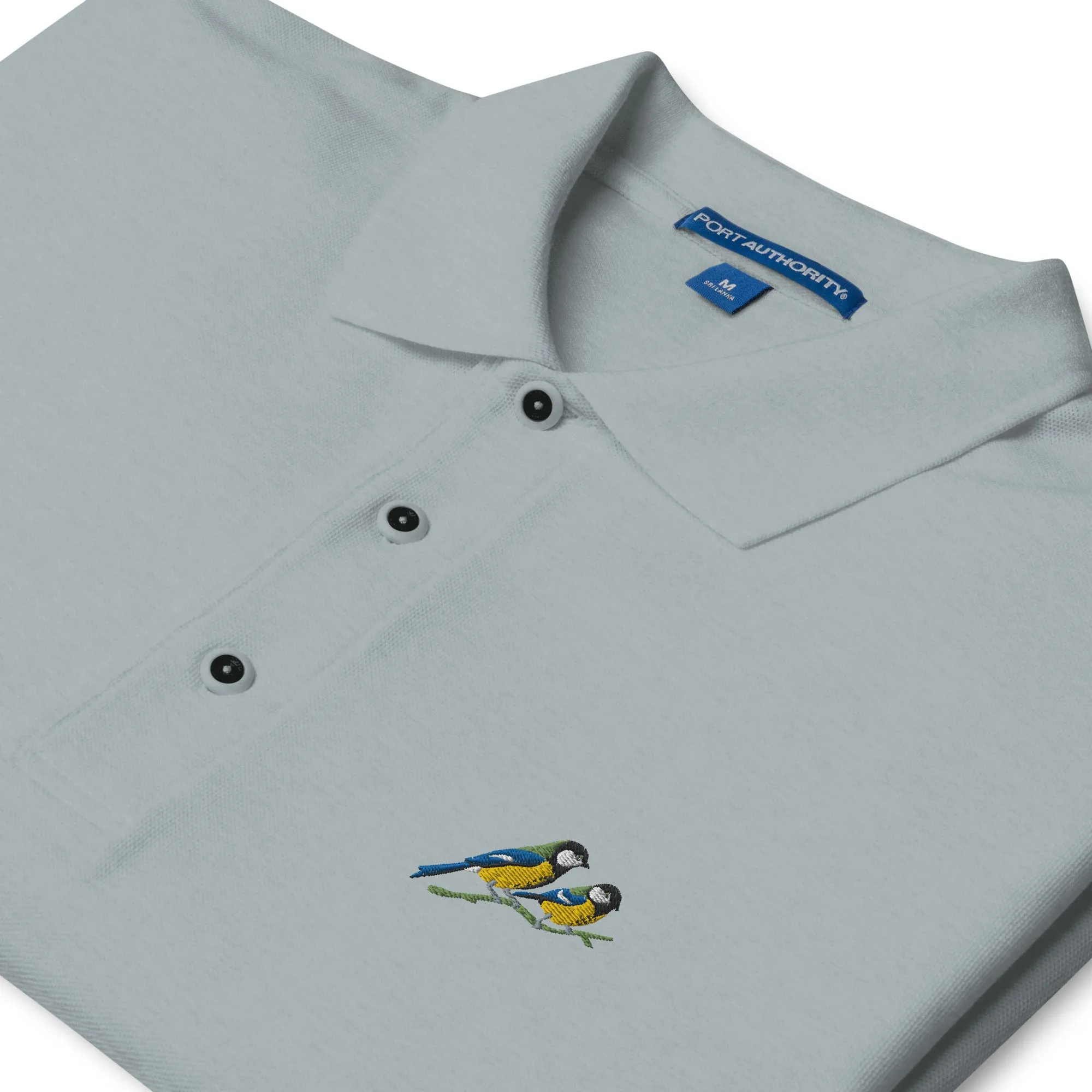 A Pair of Great Tits Men's Premium Polo