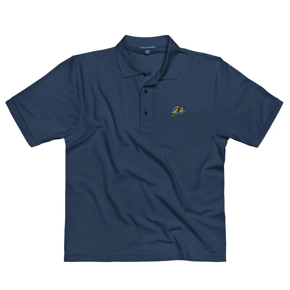 A Pair of Great Tits Men's Premium Polo