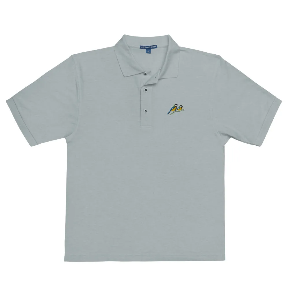 A Pair of Great Tits Men's Premium Polo