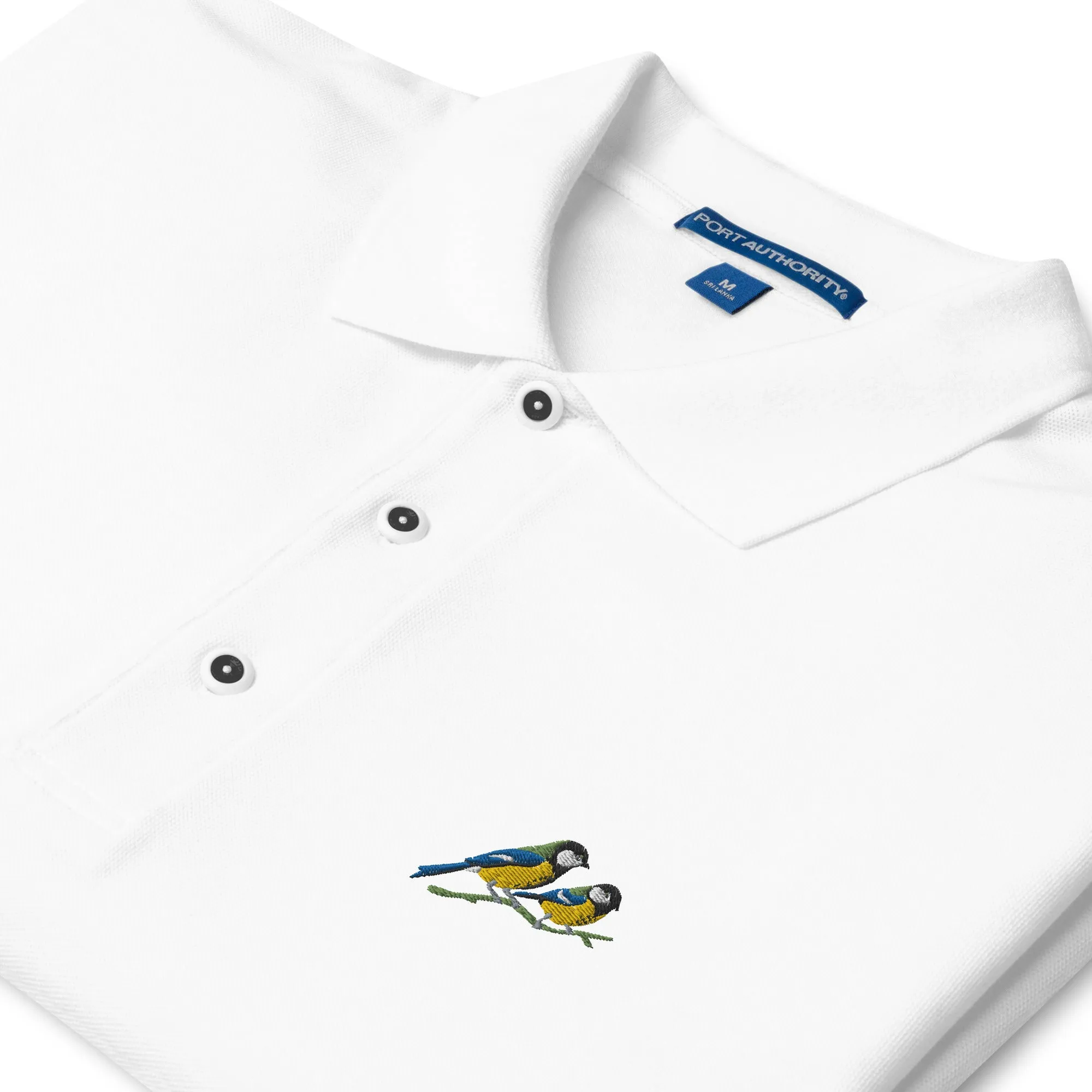 A Pair of Great Tits Men's Premium Polo