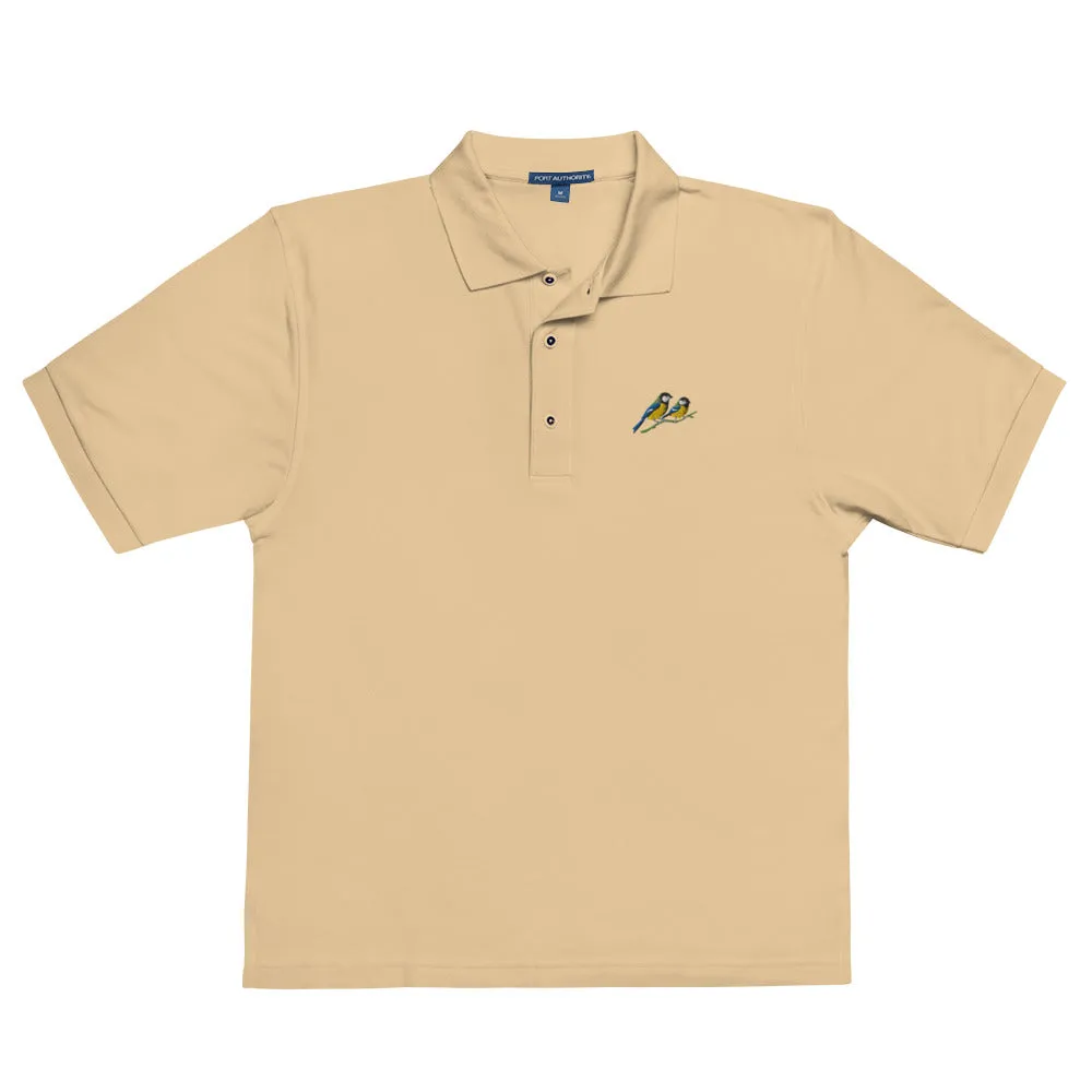 A Pair of Great Tits Men's Premium Polo
