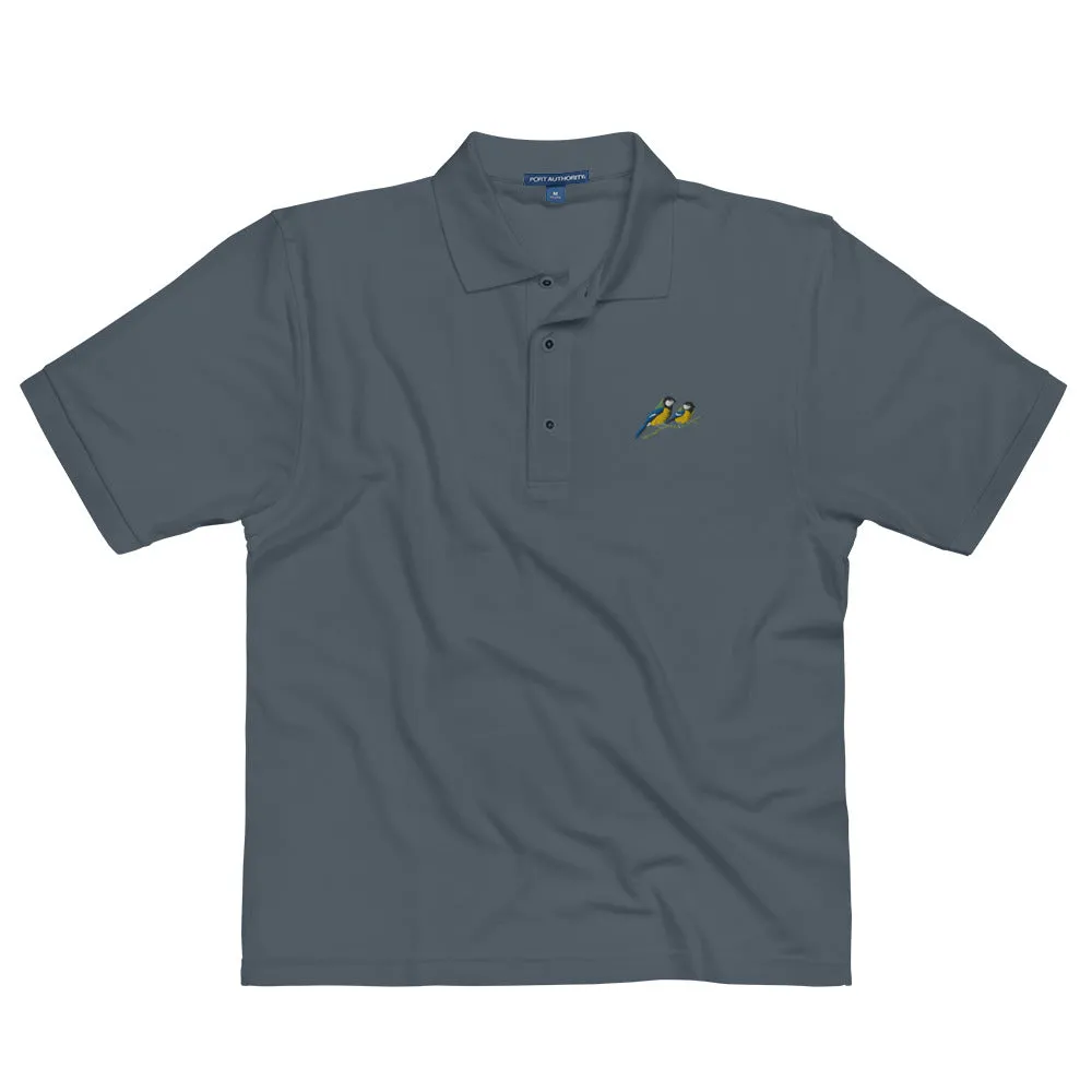 A Pair of Great Tits Men's Premium Polo