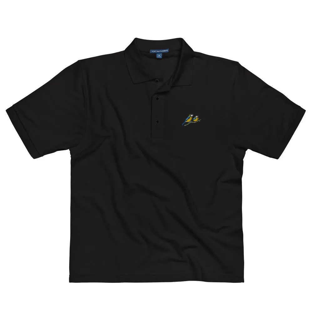 A Pair of Great Tits Men's Premium Polo