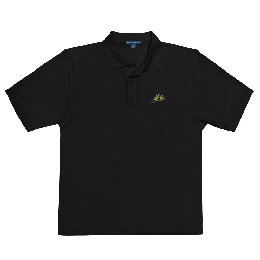 A Pair of Great Tits Men's Premium Polo