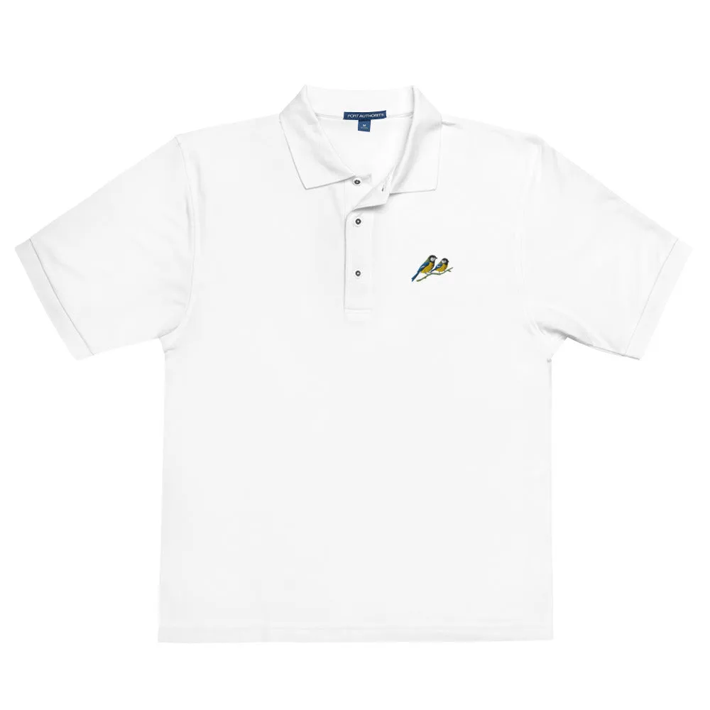 A Pair of Great Tits Men's Premium Polo