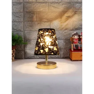 Alba Flora Etched Table Lamp - Black