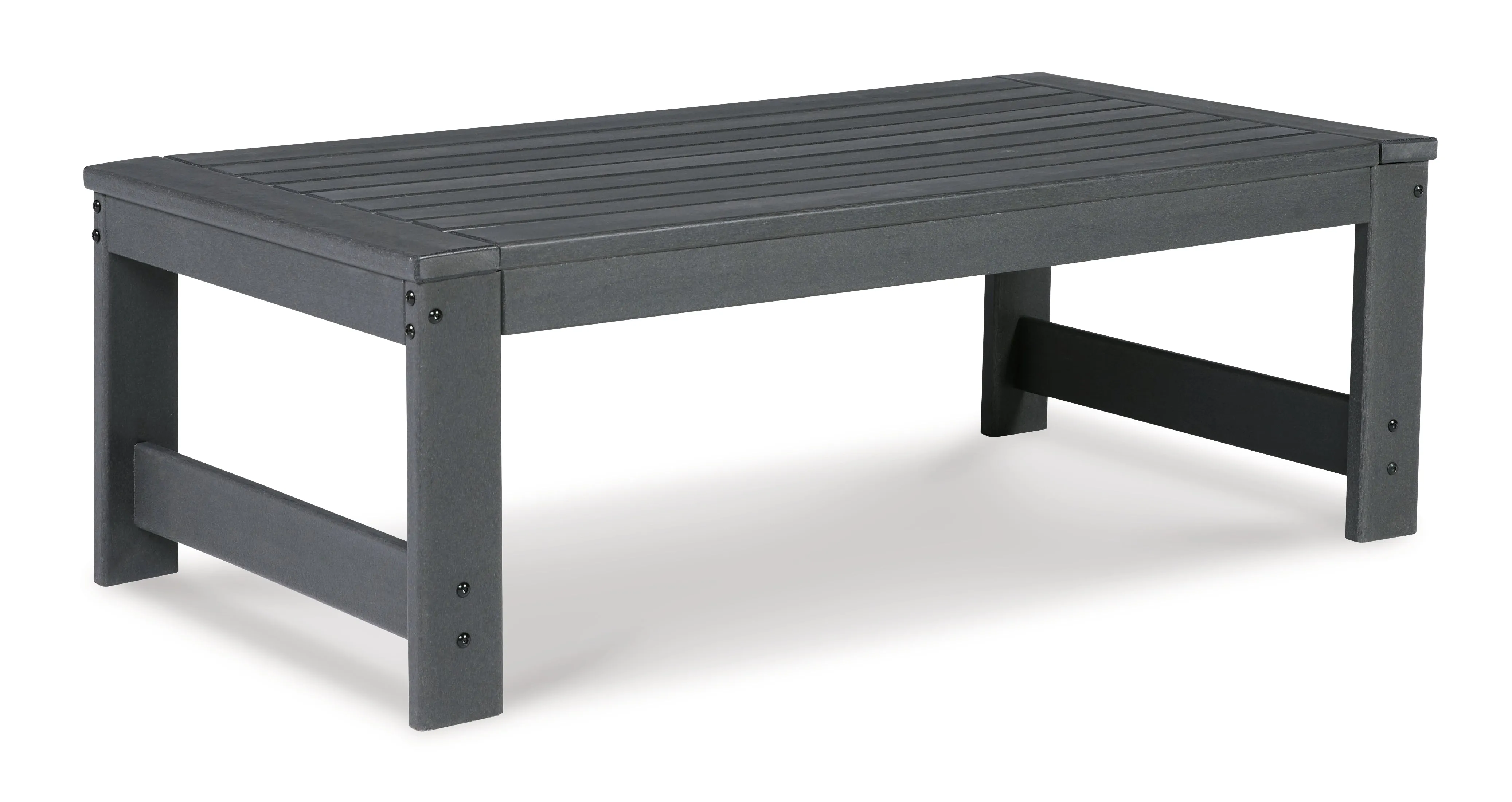 Amora Outdoor Sofa, Loveseat and 2 Lounge Chairs with Coffee Table and 2 End Tables in Charcoal Gray