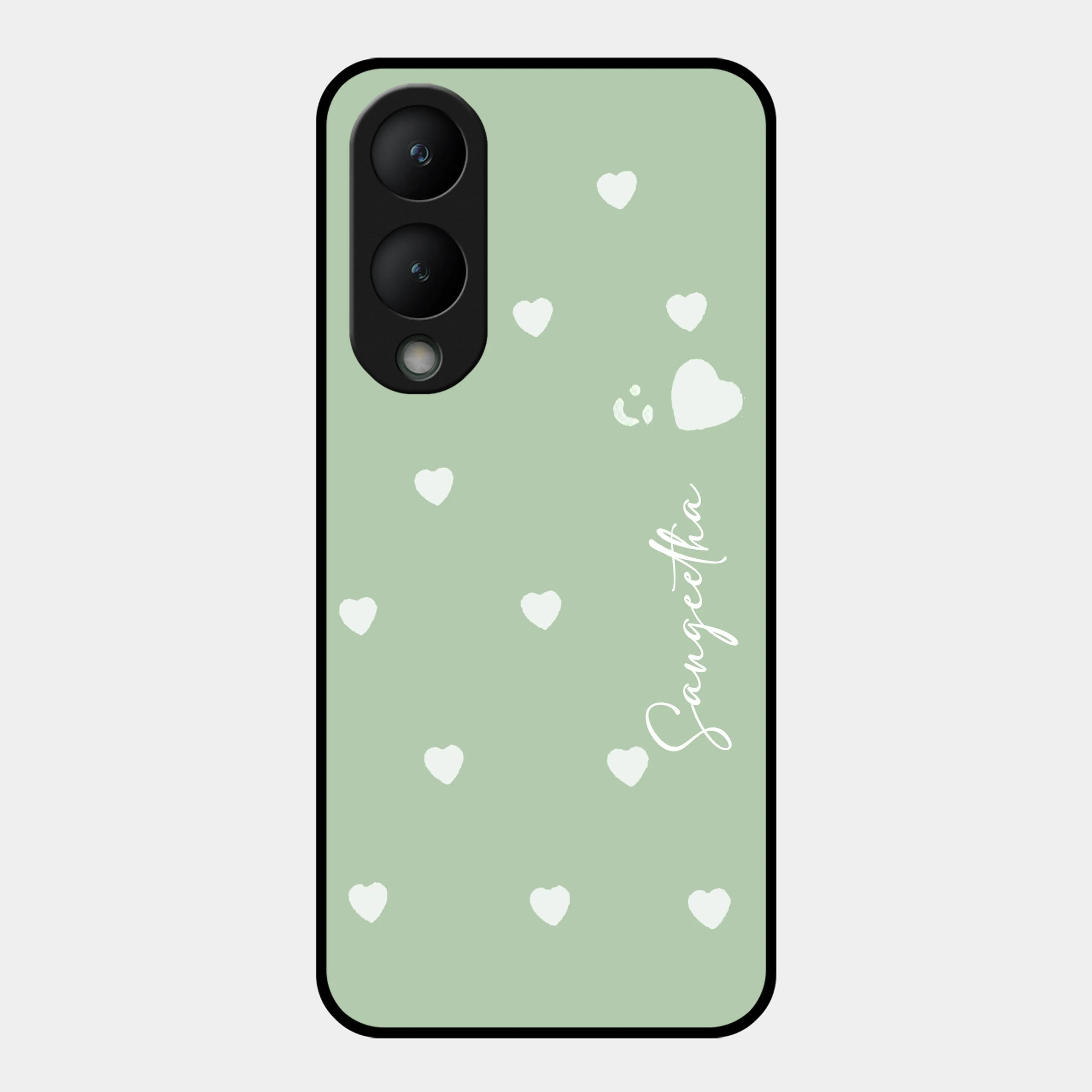 Be Loved Glossy Customised Metal Case Cover Mint Green For Vivo