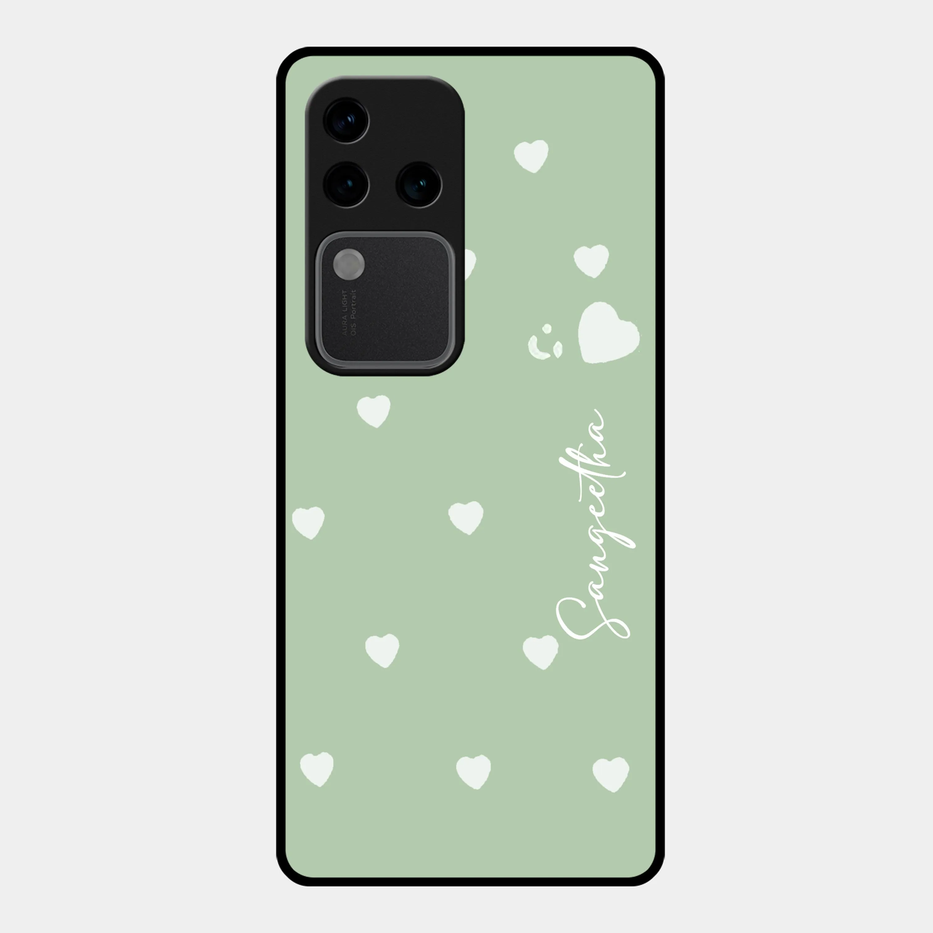 Be Loved Glossy Customised Metal Case Cover Mint Green For Vivo