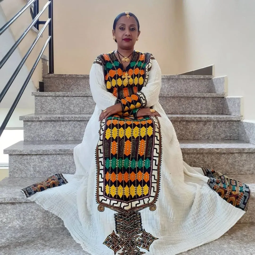 Beautiful Habesha Dress  Handwoven Habesha Kemis Modern Traditional Dress Eritrean Dress