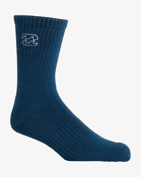Billabong Men's Wave Wash Crew Socks Multi UBYAA00229_MUL
