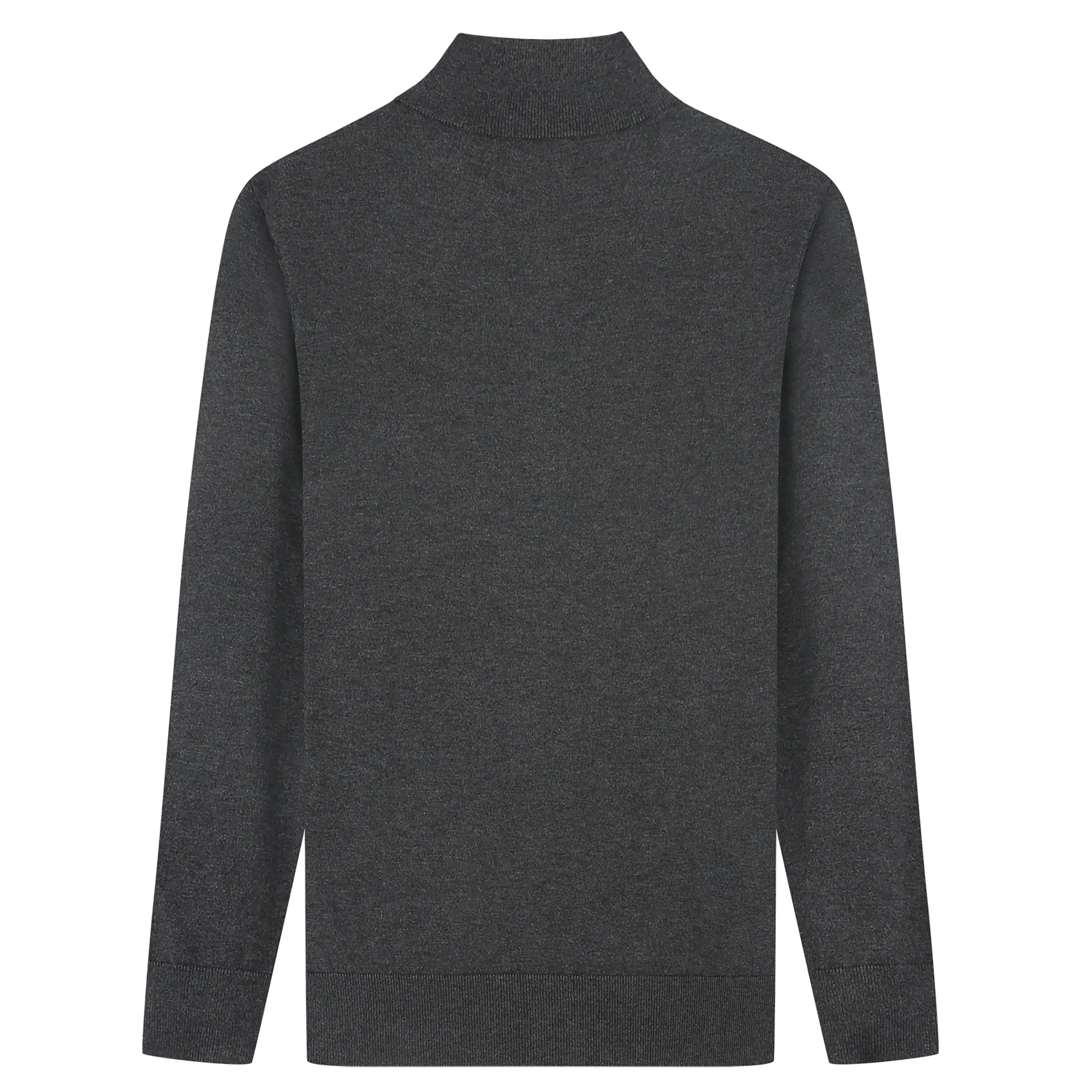Cashmere Feel 1/4 Zip Sweater (Charcoal)