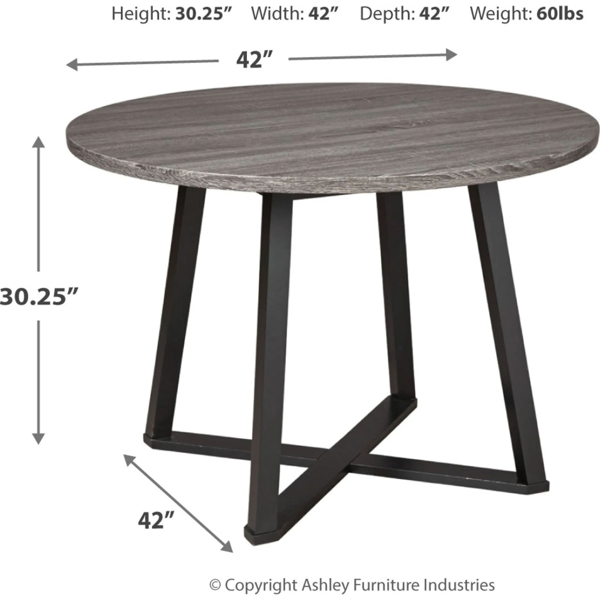 Centiar Dining Table - Gray/Black - (D372-16)