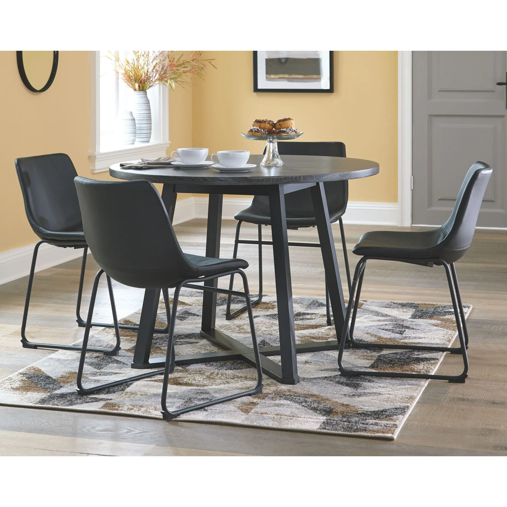 Centiar Dining Table - Gray/Black - (D372-16)