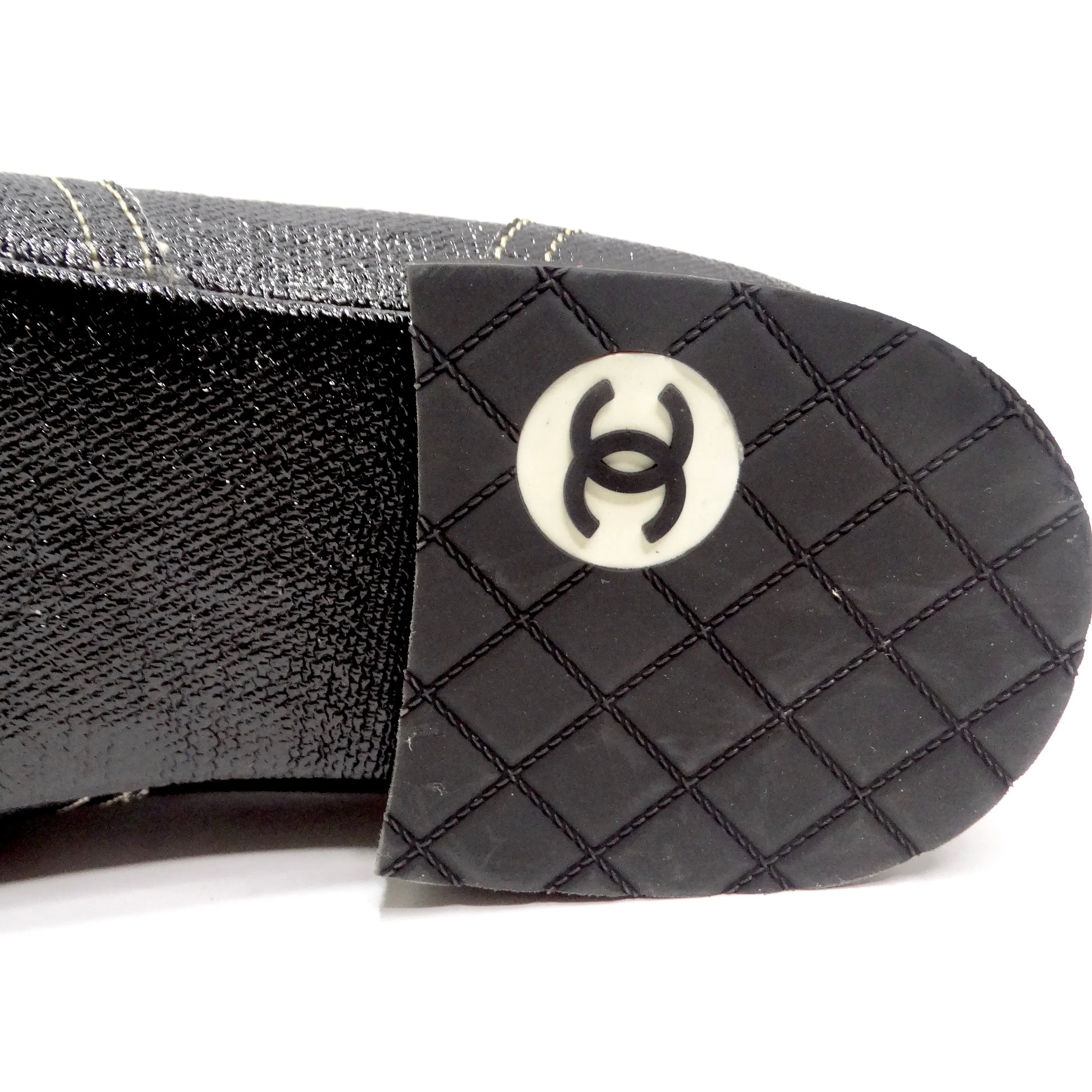 Chanel Black Coated Toile Lace Up Sneakers