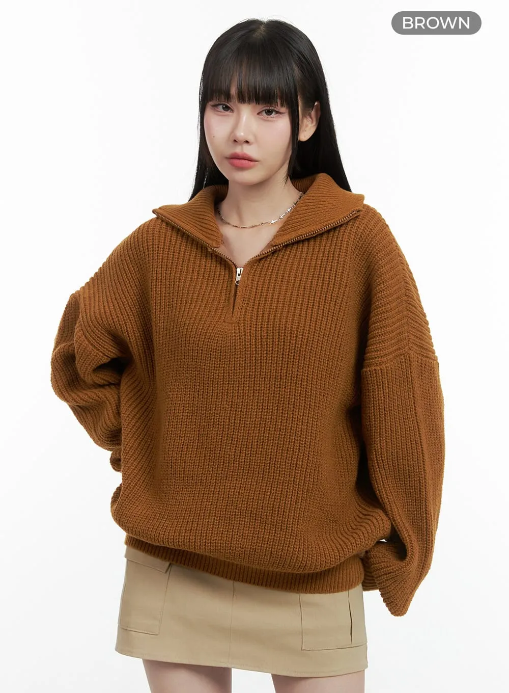 CozyChic Half-Zip Sweater OS410