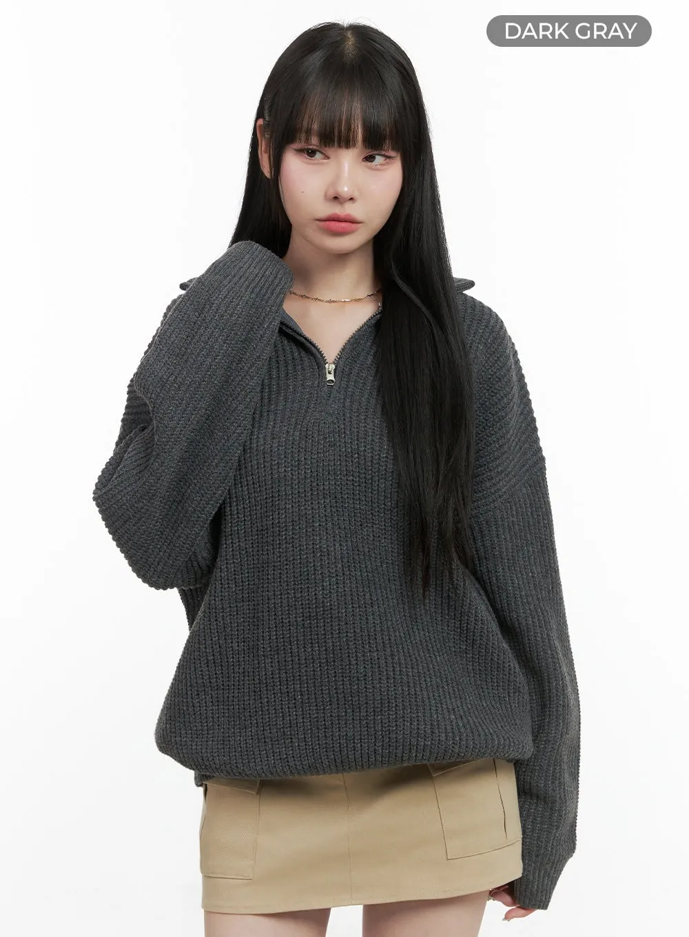 CozyChic Half-Zip Sweater OS410