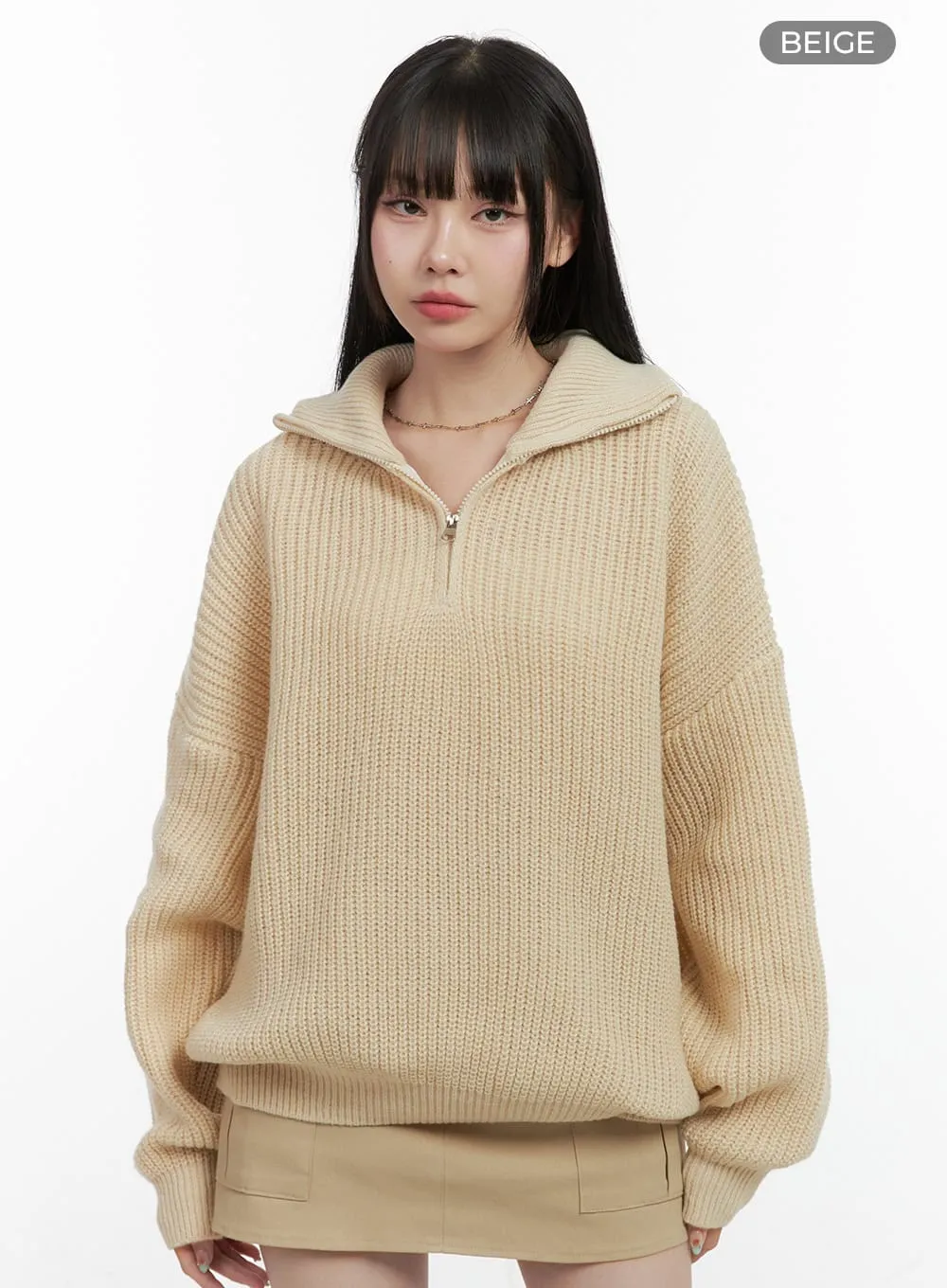 CozyChic Half-Zip Sweater OS410