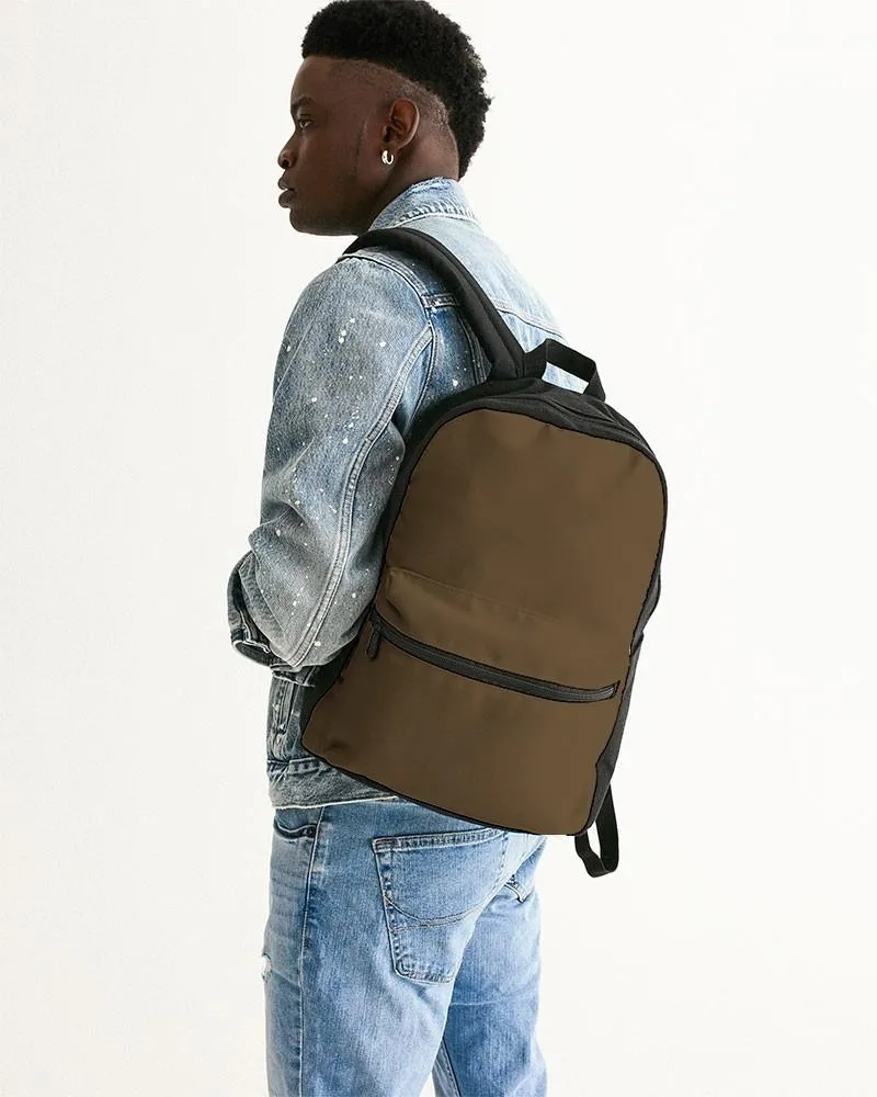 Dark Orange Brown Canvas Backpack | Dark Pastel Orange Brown | C0M30Y60K80
