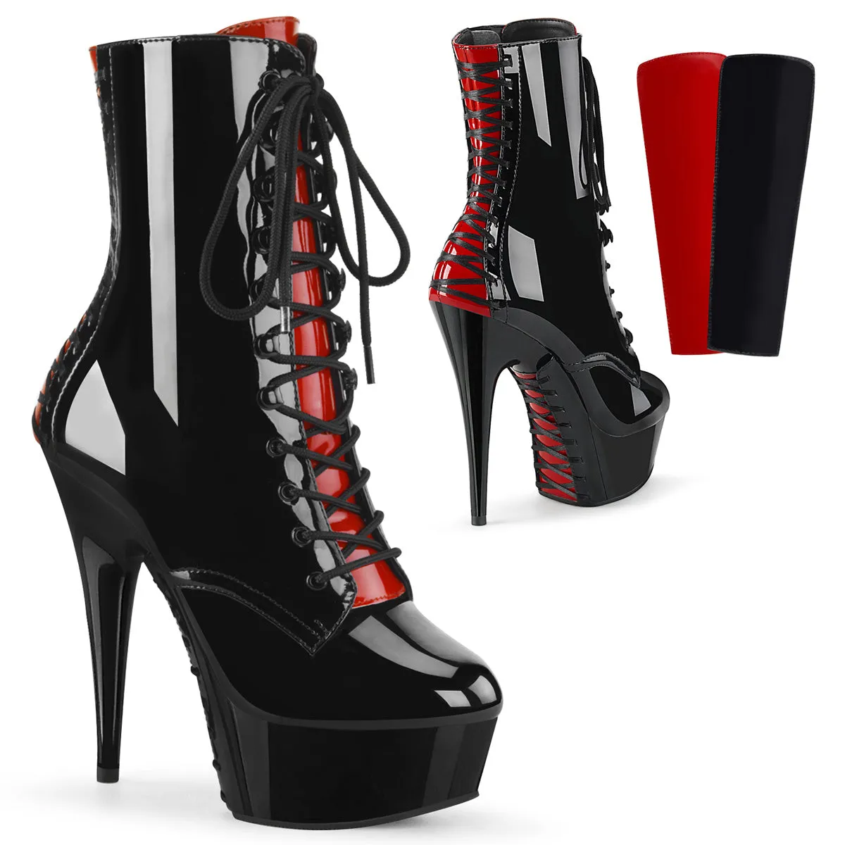 Delight-1020FH Black Patent, 6" Heel