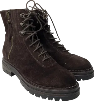 Dune Brown Pandore - Chunky Lace Up Boots UK 5 EU 38 👠