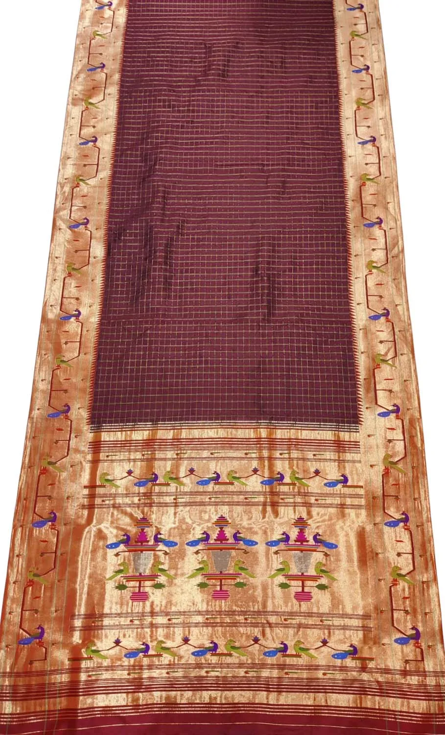 Exquisite Maroon Paithani: Handloom Silk Saree for Timeless Elegance