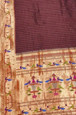 Exquisite Maroon Paithani: Handloom Silk Saree for Timeless Elegance