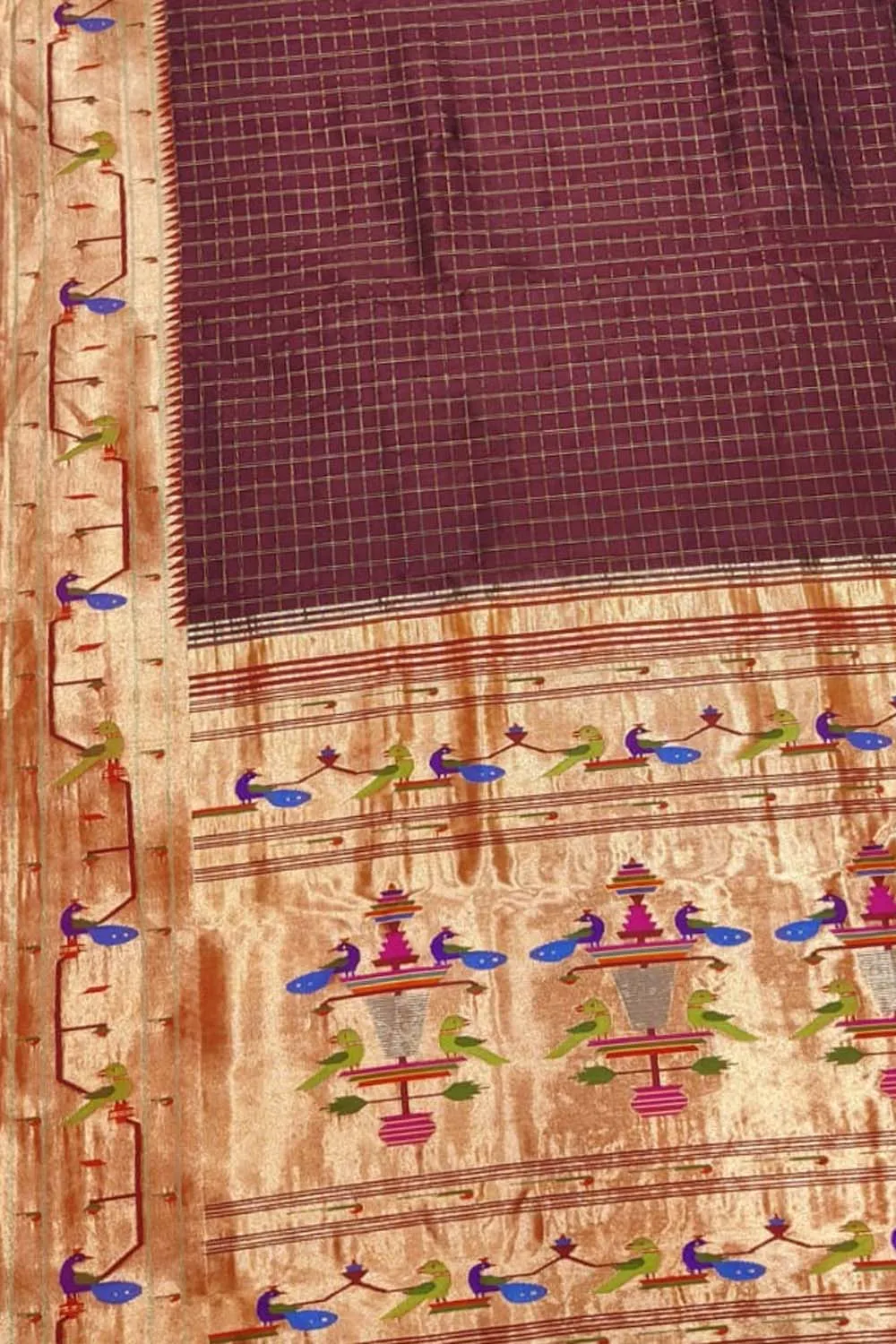 Exquisite Maroon Paithani: Handloom Silk Saree for Timeless Elegance