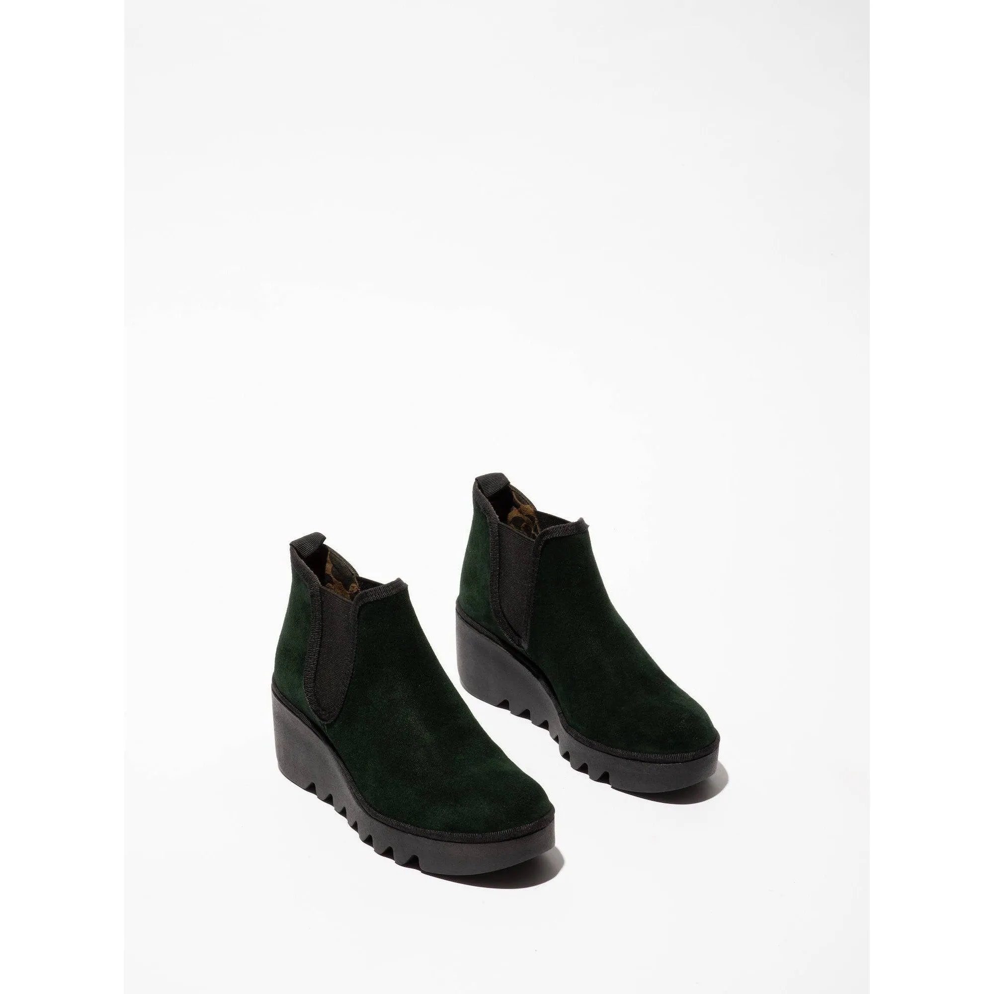 Fly BYNE349 Oil Ladies Pine Suede Pull On Ankle Boots