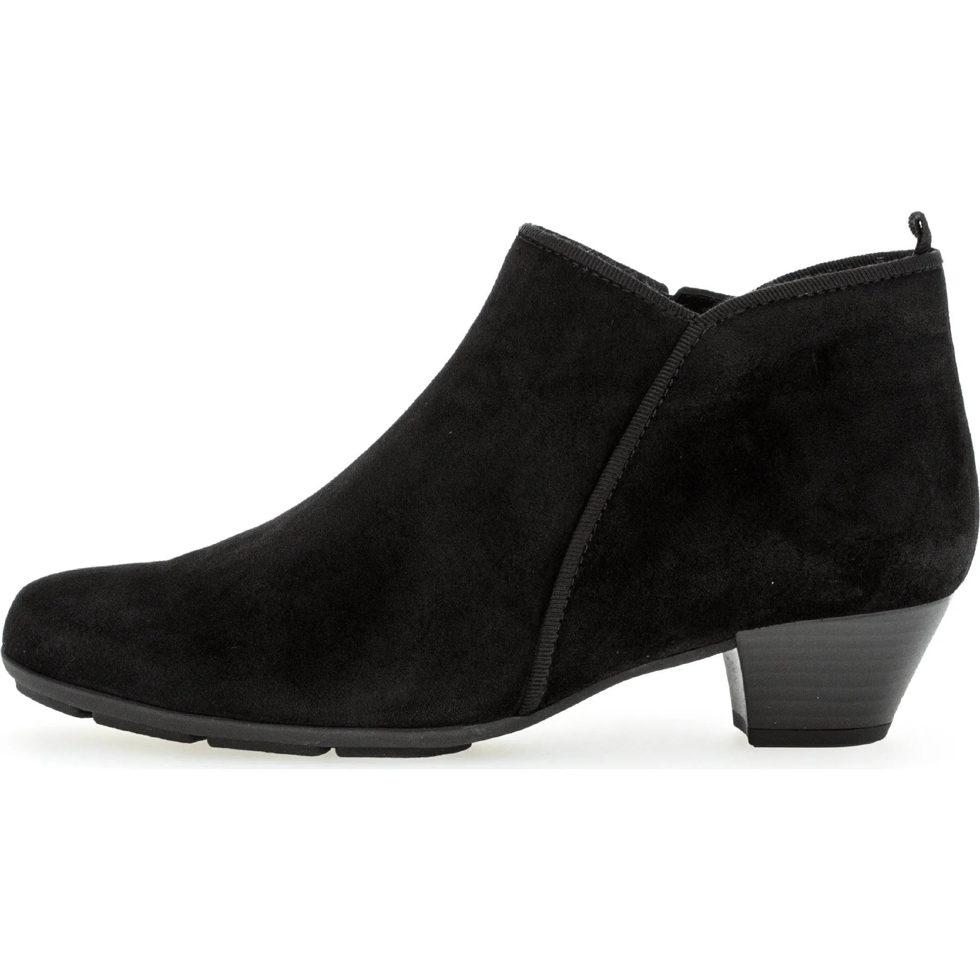 Gabor Trudy 55.633.17 Ladies Black Suede Side Zip Ankle Boots