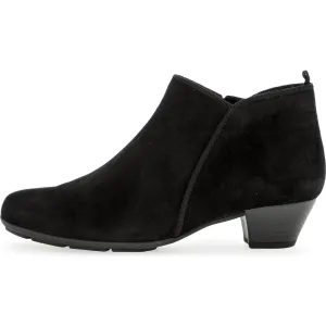 Gabor Trudy 55.633.17 Ladies Black Suede Side Zip Ankle Boots