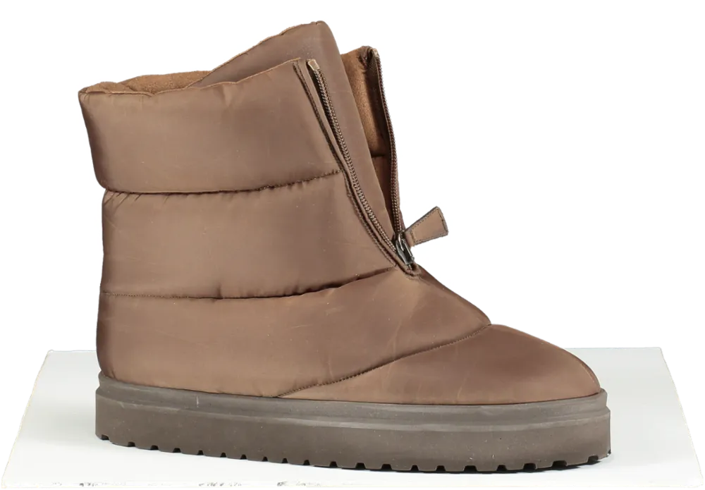 GIA COUTURE Brown Zip Up Moon Boots UK 6 EU 39 👠