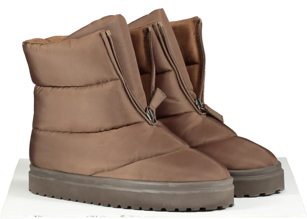 GIA COUTURE Brown Zip Up Moon Boots UK 6 EU 39 👠