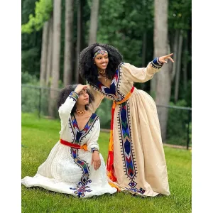 Handwoven Habesha Dress Beautiful Habesha Kemis Modern Traditional Dress Eritrean Dress