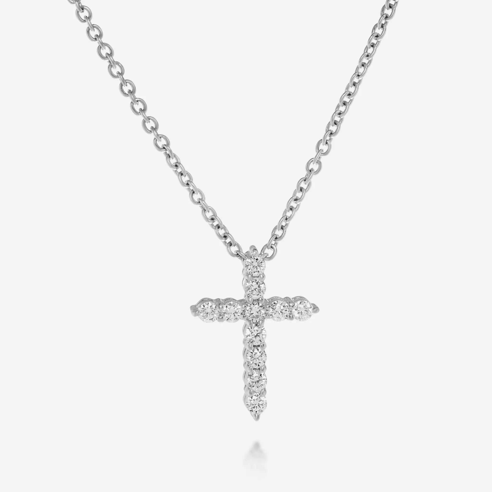 Ina Mar 18K White Gold, Diamond 0.28ct. tw. Cross Pendant Necklace K0610P43