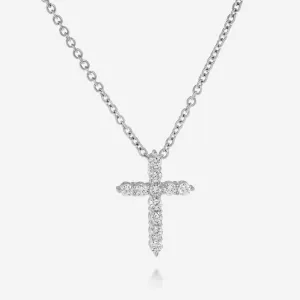 Ina Mar 18K White Gold, Diamond 0.28ct. tw. Cross Pendant Necklace K0610P43