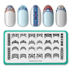 Kaleidoscope French (M461) - Nail Stamping Plate