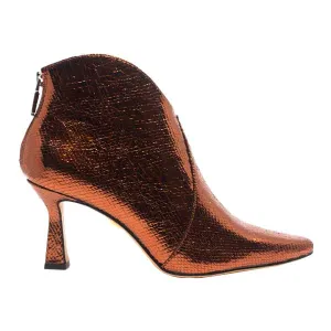 Lazer Copper | Snake effect leather boot