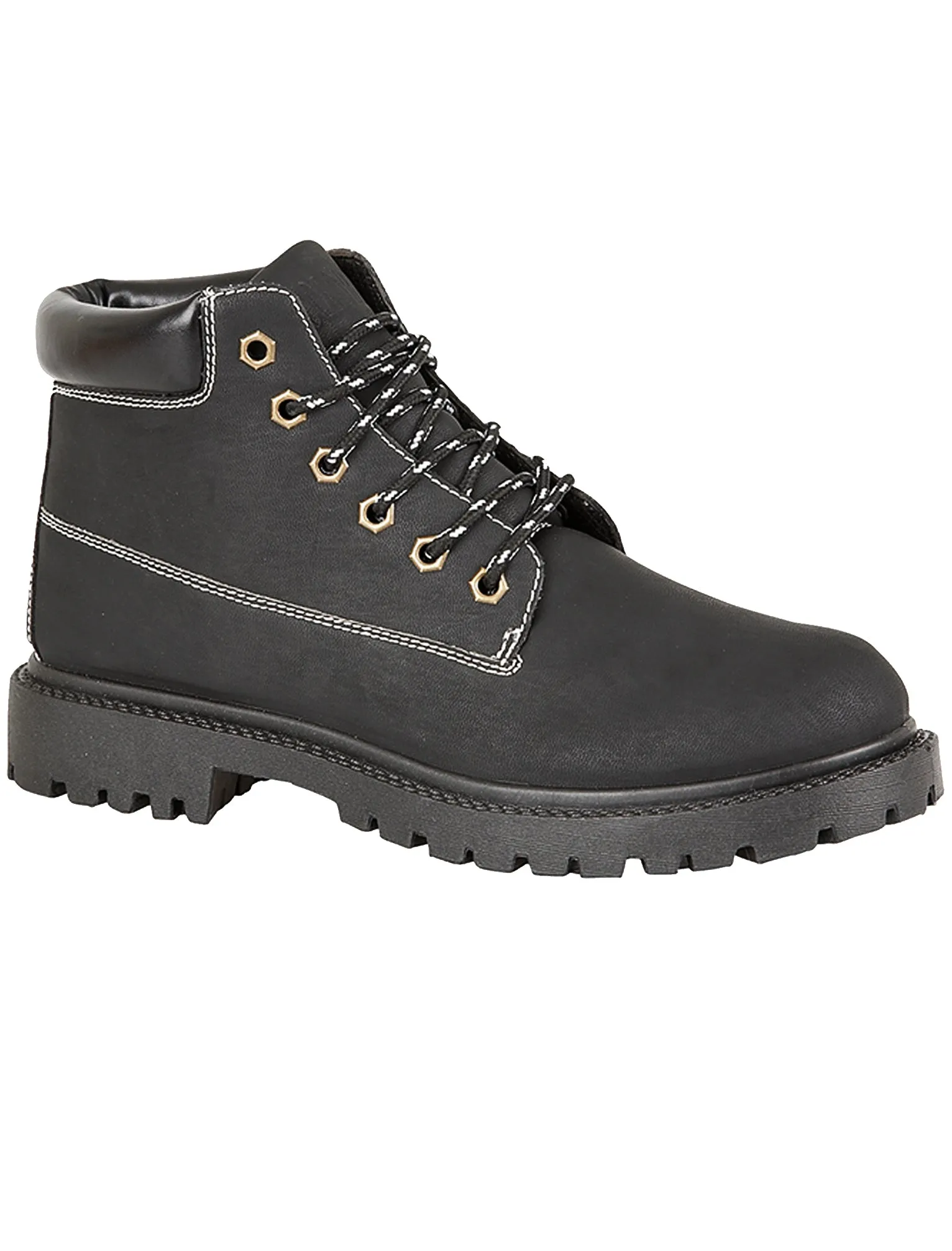 Mens Colorado Lace Up Worker Boots In Black