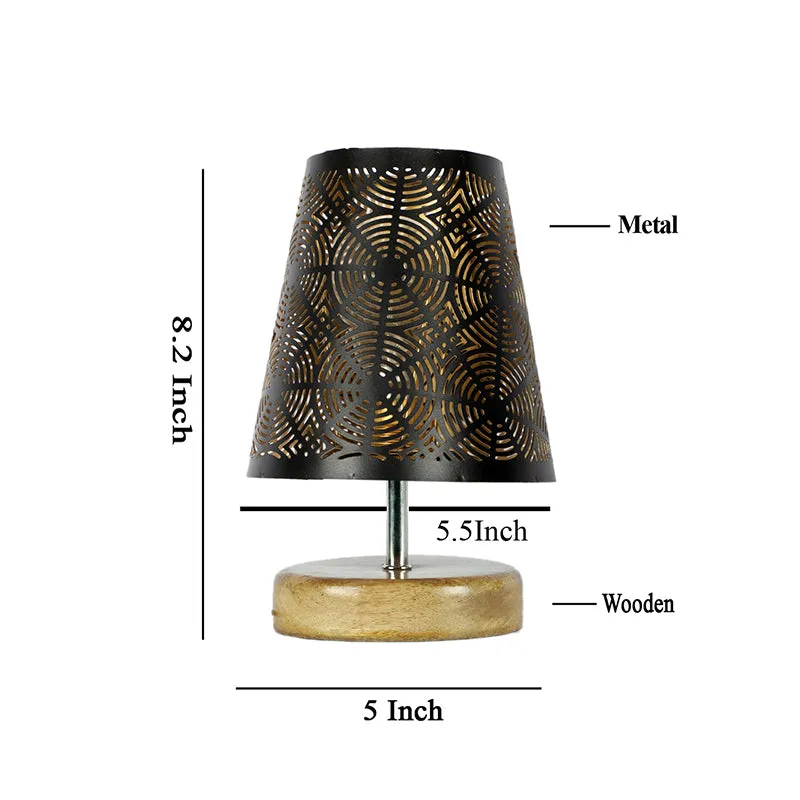 Neso Etched Table Lamp  - Black