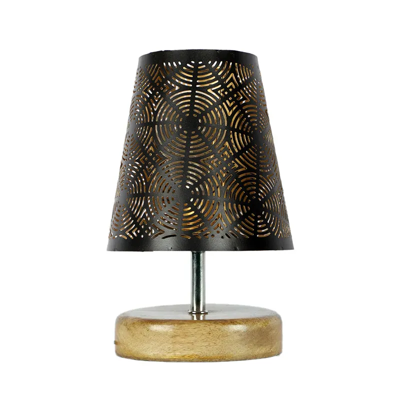Neso Etched Table Lamp  - Black