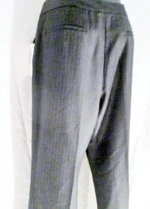 NWT NEW Womens CALVIN KLEIN Trouser Pant 10 CHARCOAL WS STRIPE Pinstripe