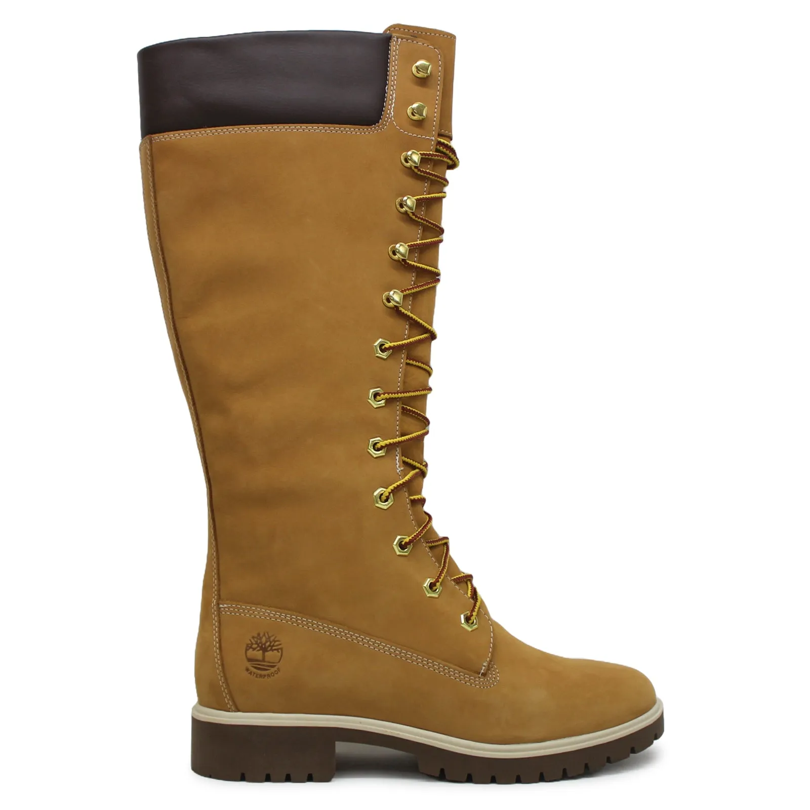 Premium 14 Inch Nubuck Leather Women's Calf Length Boots