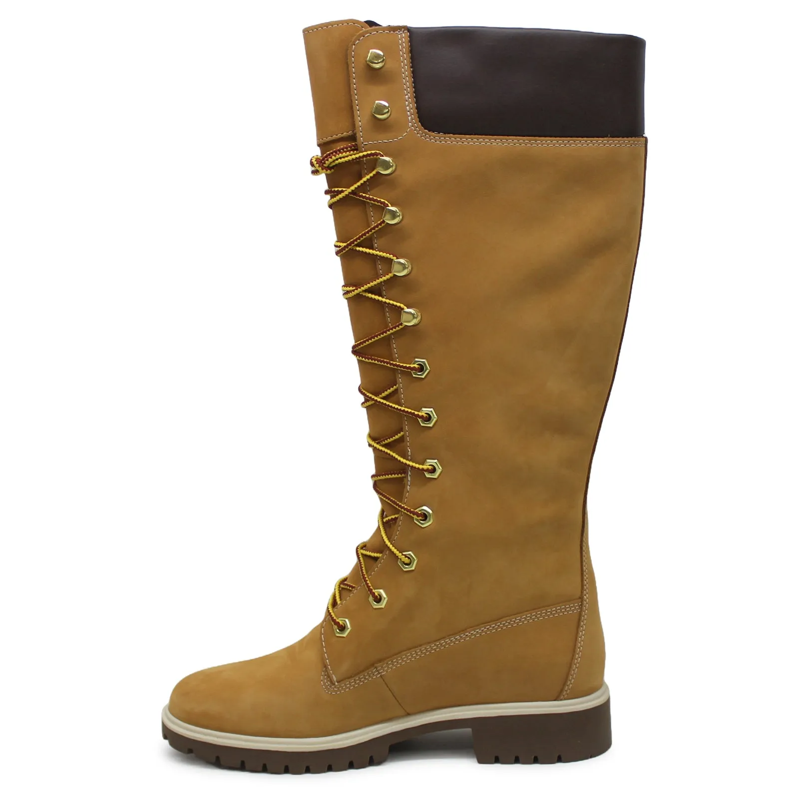 Premium 14 Inch Nubuck Leather Women's Calf Length Boots