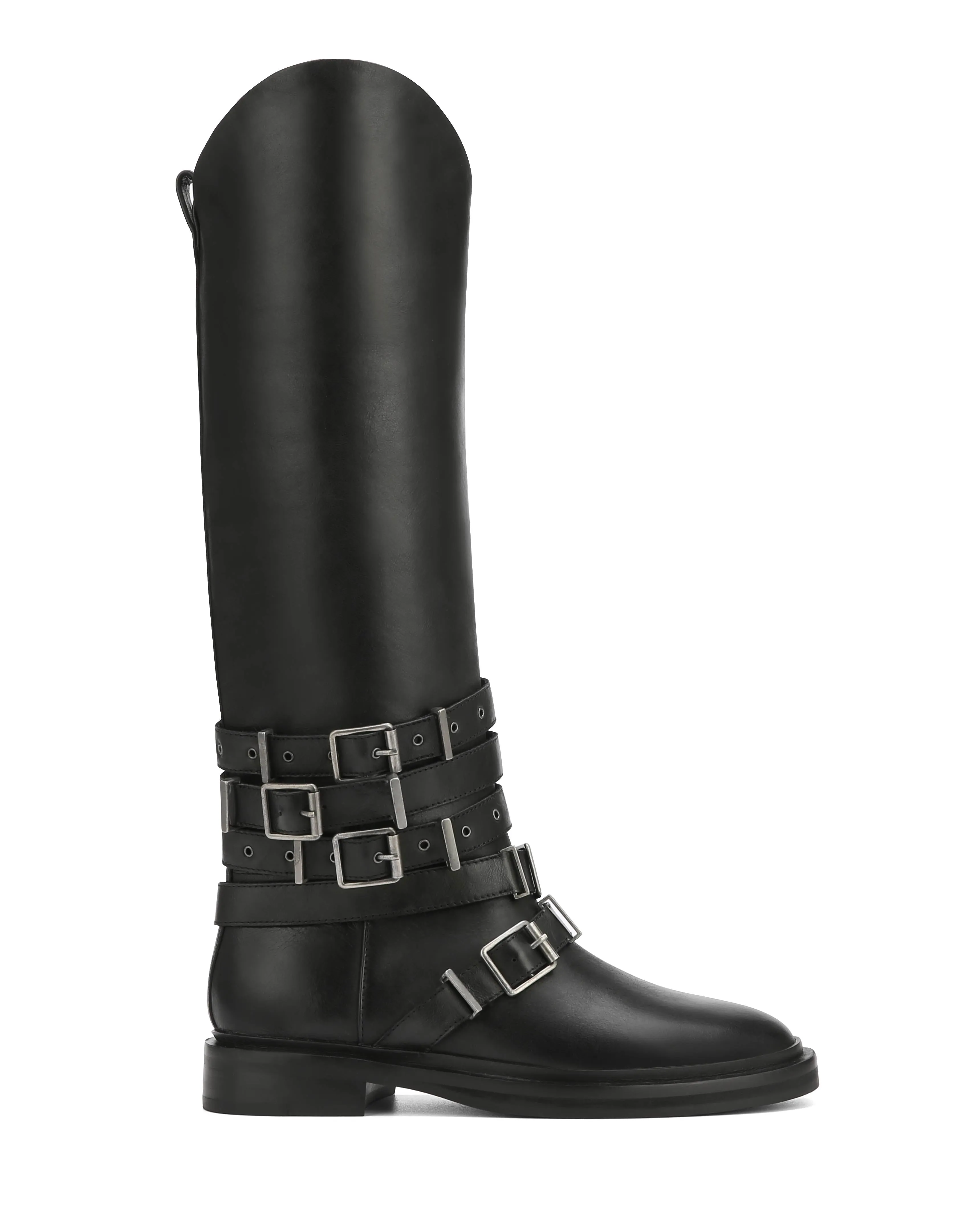 Saint Multi Buckle Black Leather