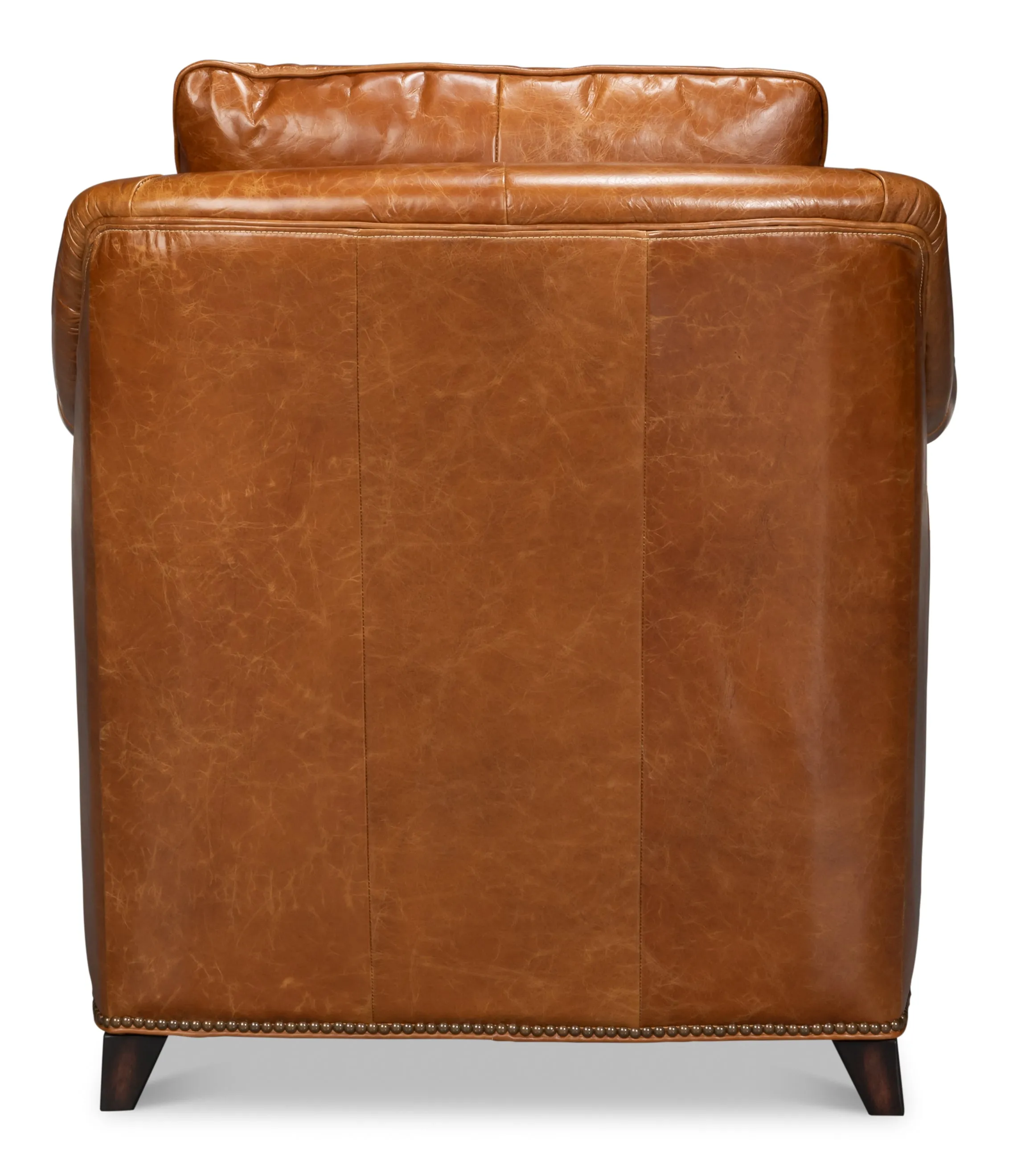 Sarreid - Vandike Arm Chair  Cuba Brown - Brown - Transitional