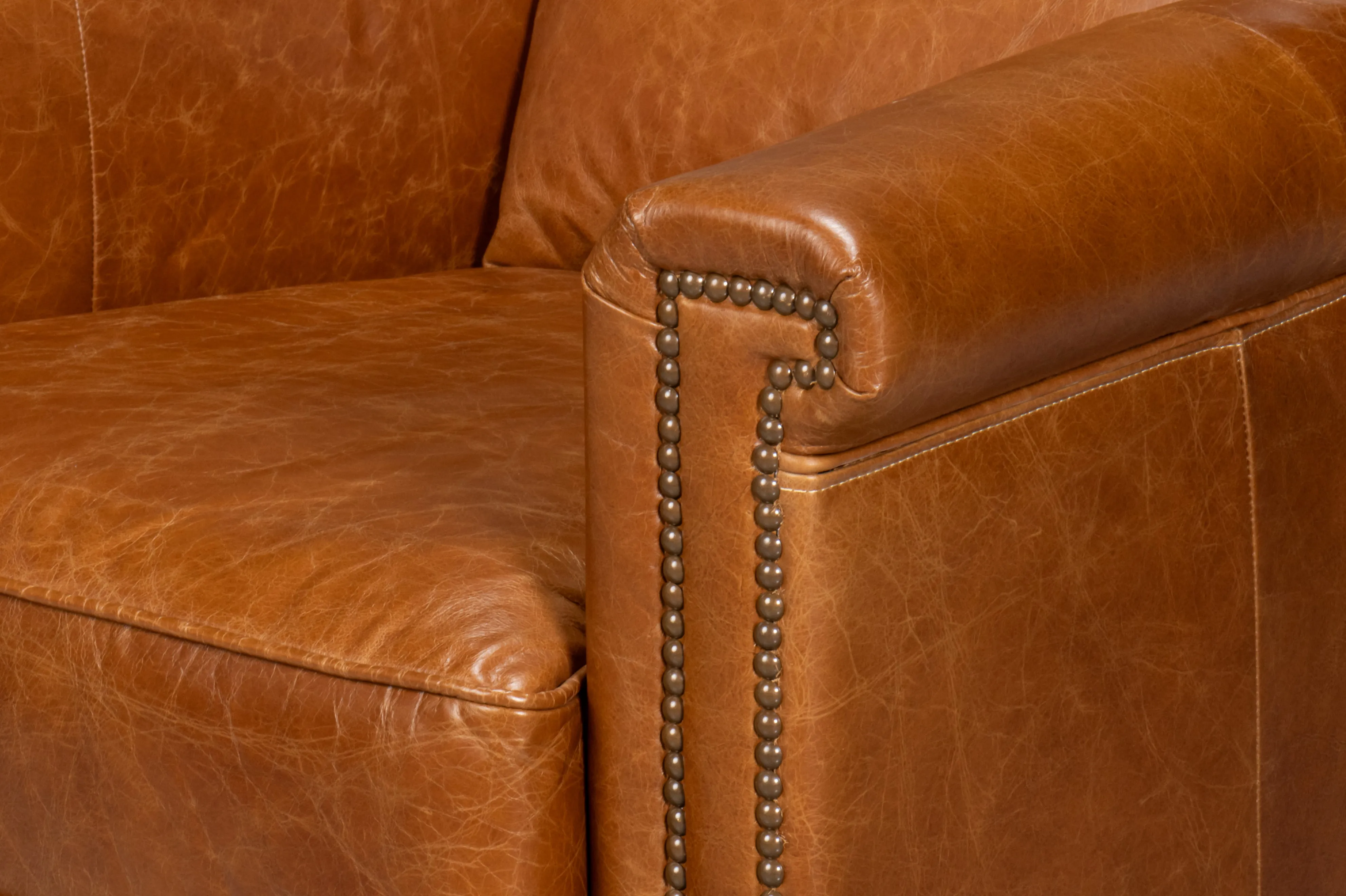 Sarreid - Vandike Arm Chair  Cuba Brown - Brown - Transitional