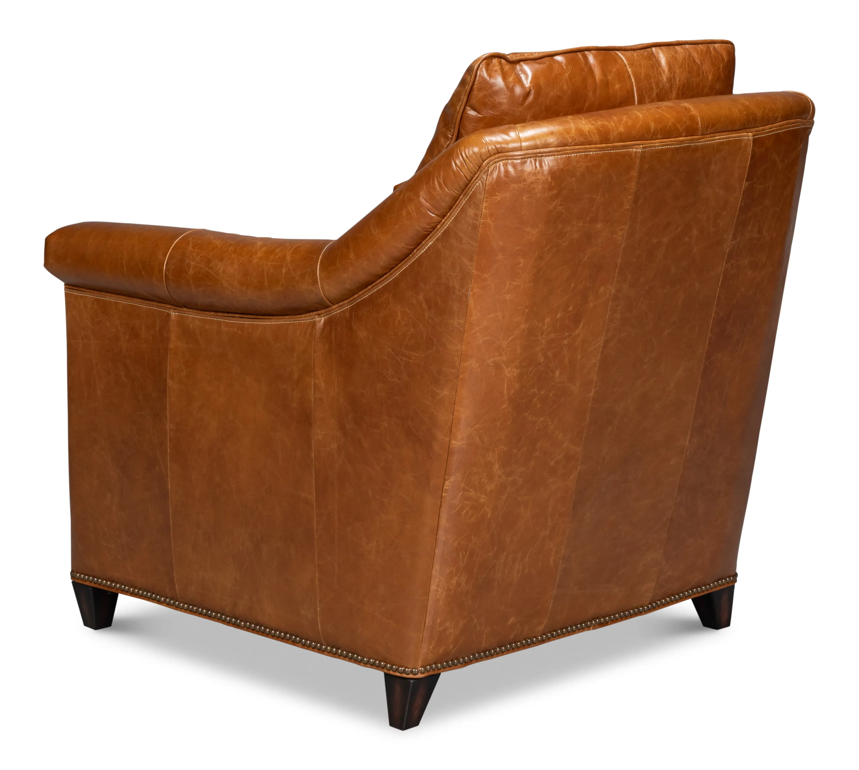 Sarreid - Vandike Arm Chair  Cuba Brown - Brown - Transitional