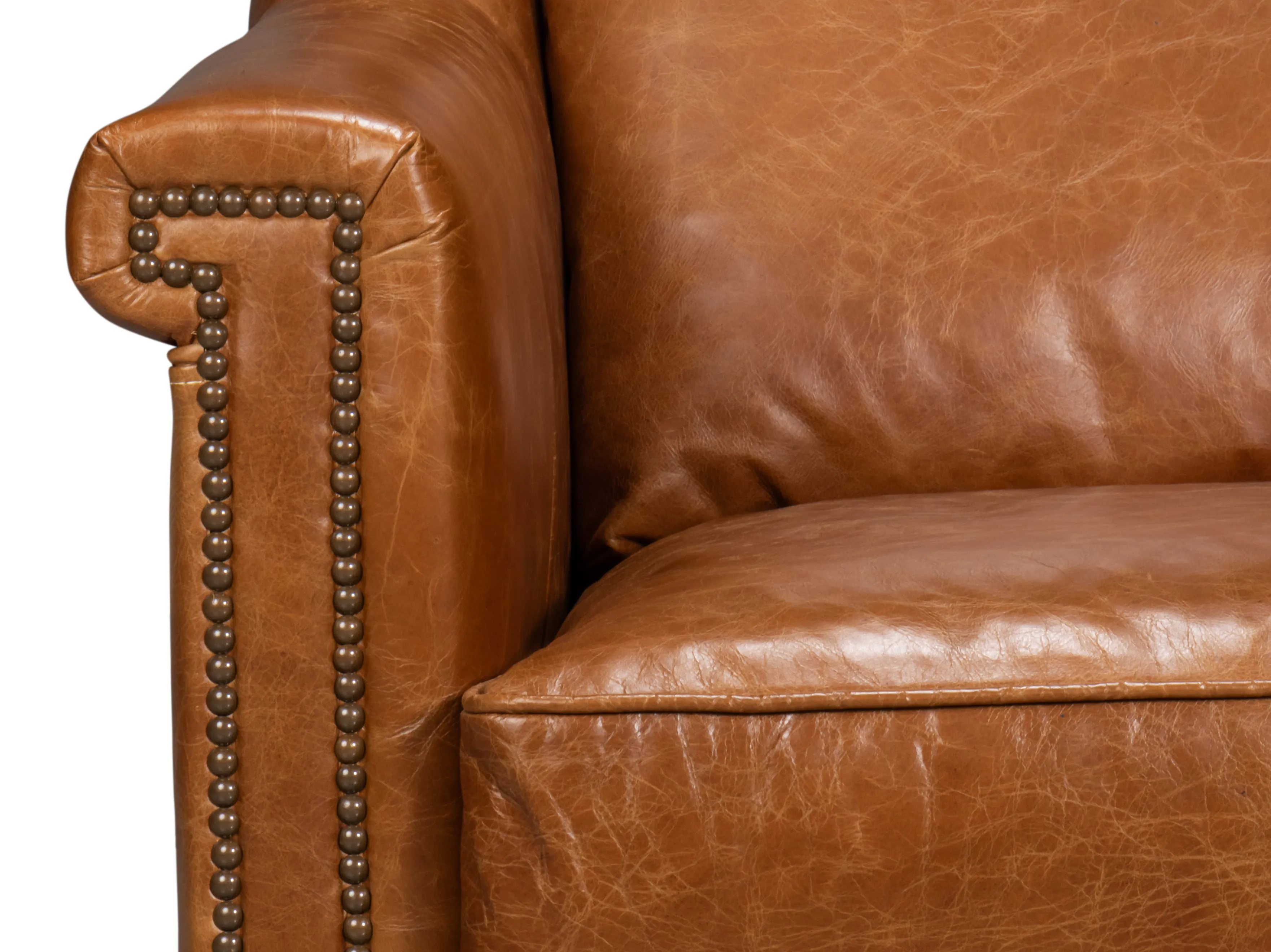 Sarreid - Vandike Arm Chair  Cuba Brown - Brown - Transitional