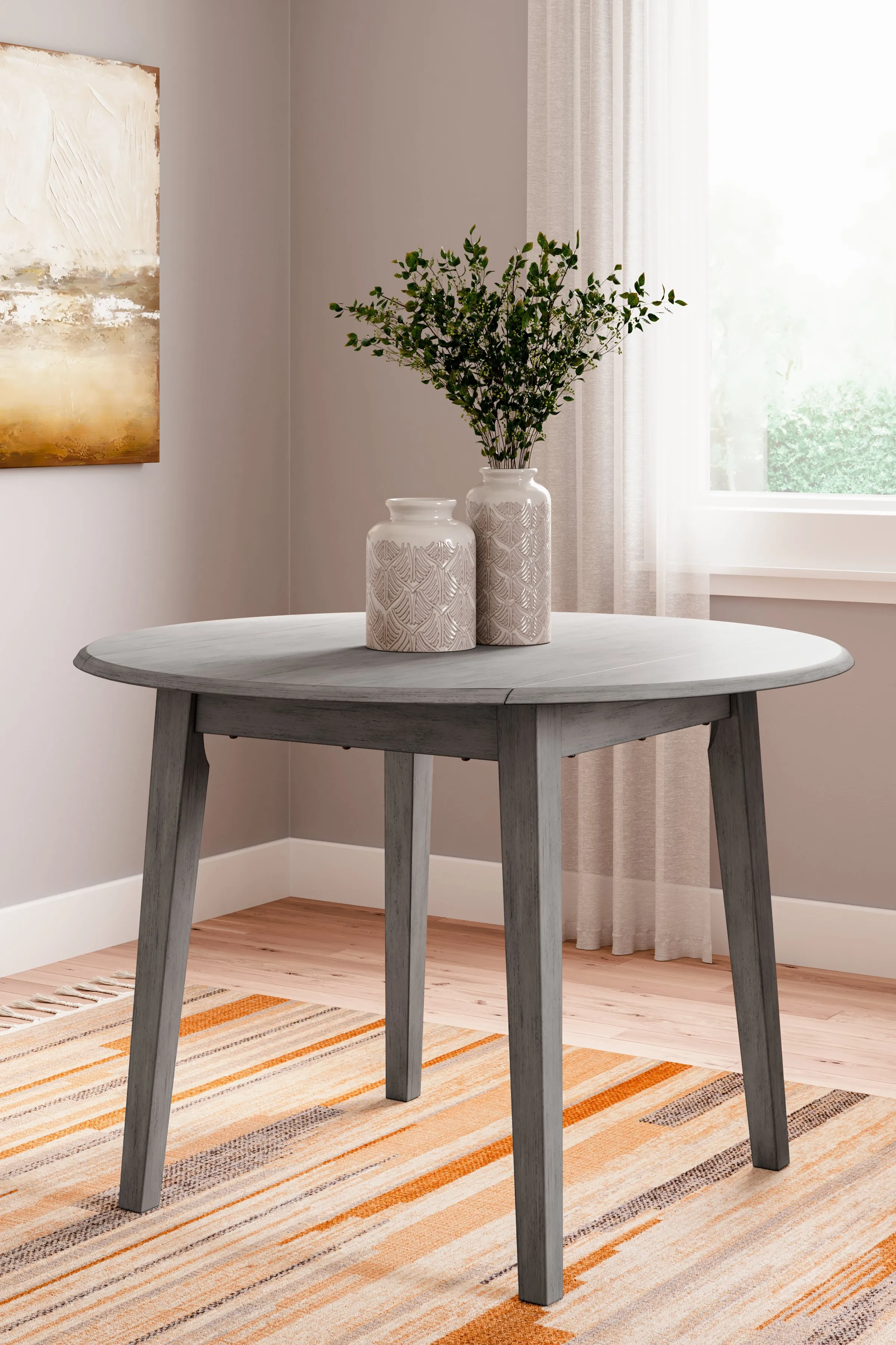 Shullden Dining Table and 2 Chairs in Gray